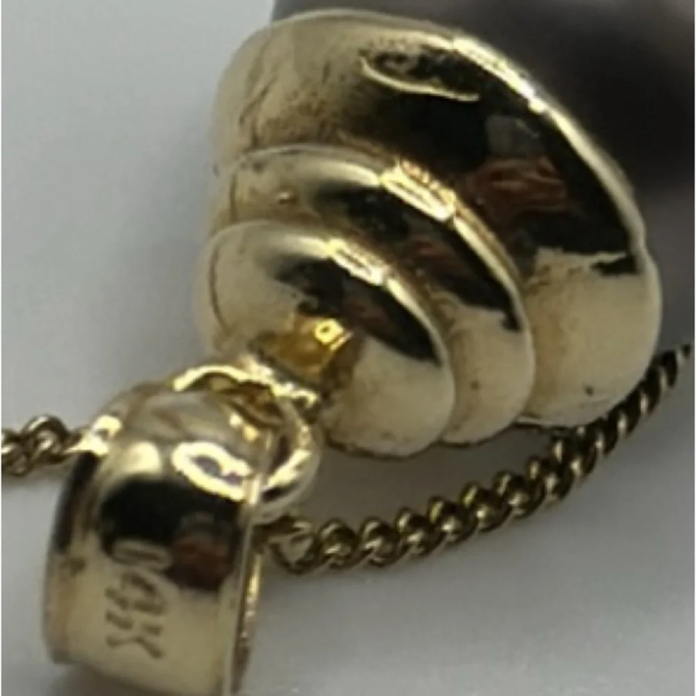 14k real solid gold necklace real pearl